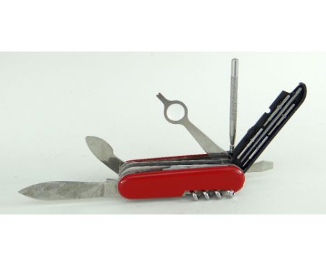 SPECIALIST SWISS ARMY PEN KNIFE FOR A WATCH MAKER or jewellery trade, having several foldout tools