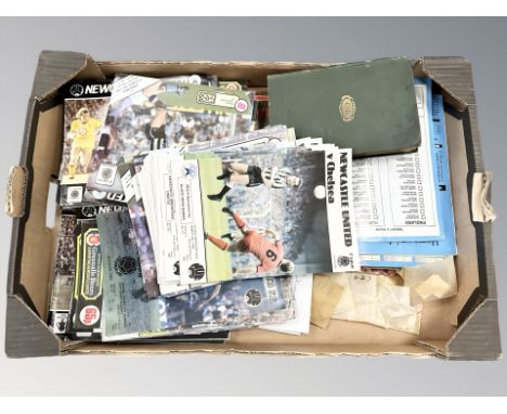 A quantity of Newcastle United match day programmes circa 1980's and other ephemera 