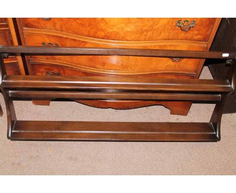 ERCOL DARK OAK PLATE RACK