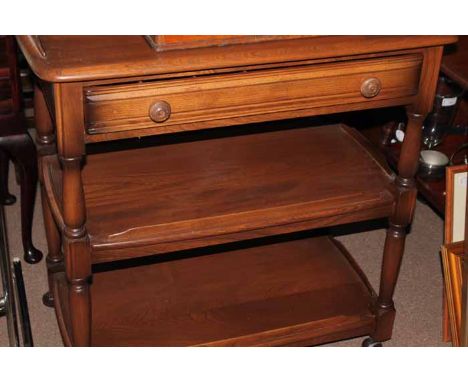 ERCOL LIGHT OAK DINNER WAGON