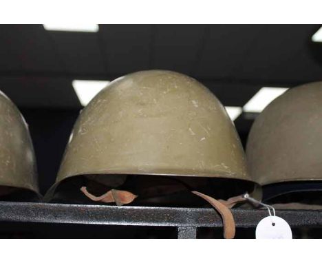 M40 STEEL RUSSIAN SOVIET WW2 STYLE HELMET AND TWO OTHERS