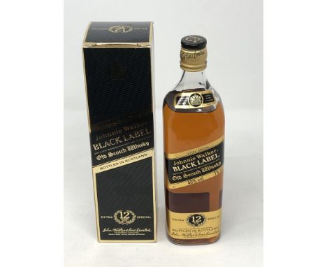 Johnnie Walker Black Label Old Scotch Whisky 75cl, in box 