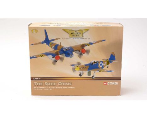 A Corgi Aviation Archive The Suez Crisis Series D.H. Mosquito PR.16 and P-51D Mustang Israeli Airforce, No. AA99151, 1:72 sca