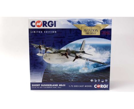 A Corgi limited edition Aviation Archive 1:72 diecast scale diecast model Short Sunderland Mk. III, No. AA27501.