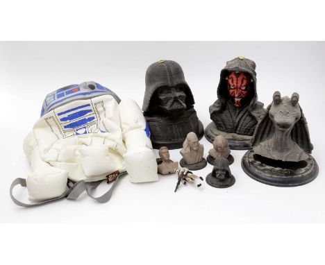 A group of Star Wars-related film memorabilia, including: a boxed Stormtrooper light; three unboxed and pre-made 3-D puzzles;
