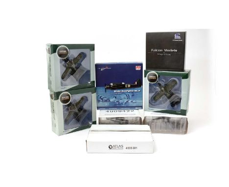 A group of 1.72 scale die-cast model planes by Oxford Aviation, HobbyMaster, Atlas Editions, and Falcon Models, including Oxf