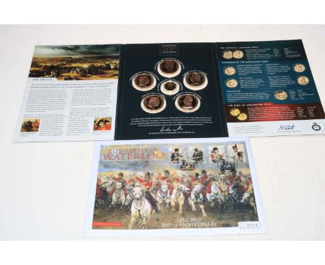 The Battle of Waterloo 1815-2015 200 Year Anniversary six coin proof set to include five bronze coins each depicting a Monarc