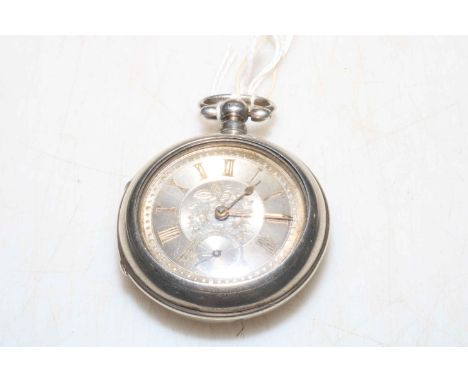 Silver pair cased pocket watch.