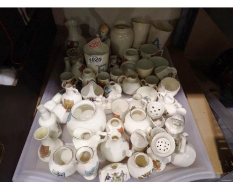 Approximately fifty pieces of Goss and other crested ware. Not available for in-house P&amp;P 