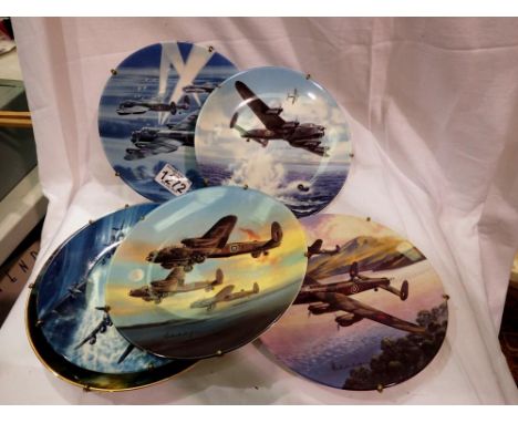 Five Royal Worcester L/E plates to commemorate the 50th anniversary of the Dambusters raid, and another (6). Not available fo