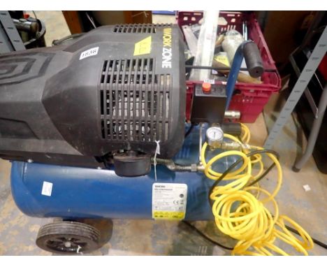 Workzone 50L compressor. All electrical items in this lot have been PAT tested for safety and have passed. This does not conf