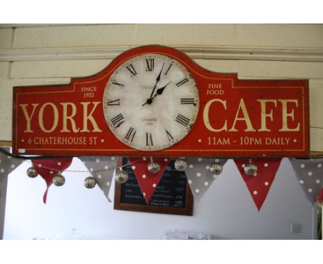 Reproduction ' York Cafe ' Clock 