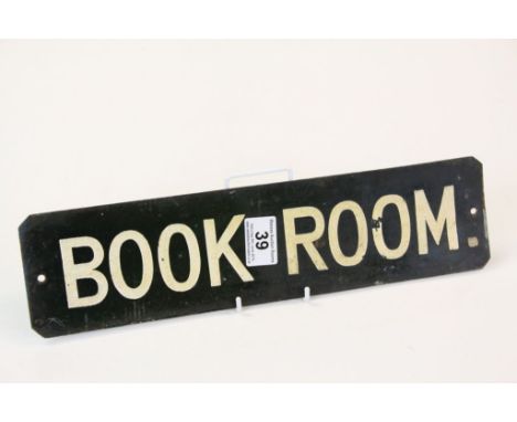 Vintage Enamel Sign ' Book Room ' possibly GWR, 37cms x 10cms
