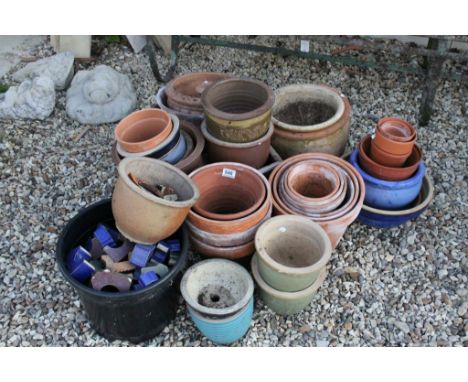 Collection of Terracotta and Ceramic Garden Pots
