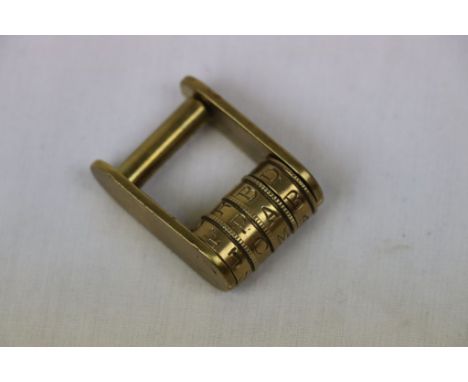 Vintage Brass letter combination Padlock circa 1900, password "COMB"