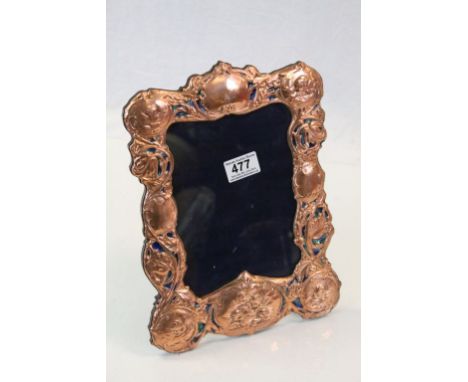 Large copper framed Art Deco style easel back picture frame 