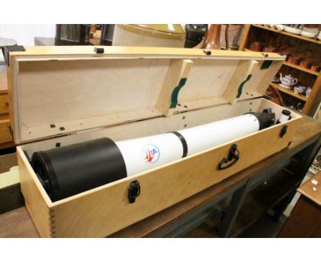 Large TAL Russian Astronomical Telescope contained in a fitted wooden box together with a Folding Tripod Stand and a Quantity