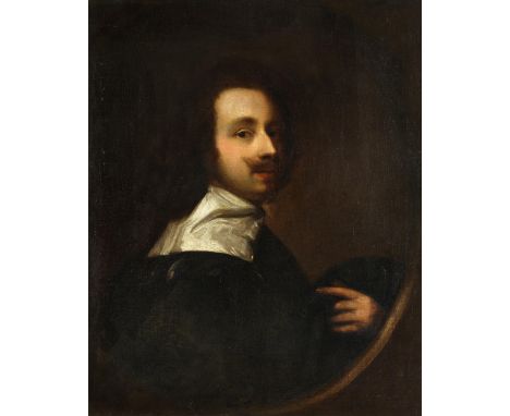 Schule des Anthonius van Dyck (1599-1641), des 17. JahrhundertsPORTRAIT EINES ELEGANTEN MANNESÖl auf Leinwand. Doubliert.77,5