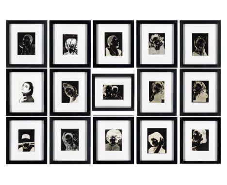 Andy Warhol, 1928 Pittsburgh – 1987 New YorkFÜNFZEHN FOTOGRAFISCHE ACETATE LADIES &amp; GENTLEMENDiverse Formate, davon vierz