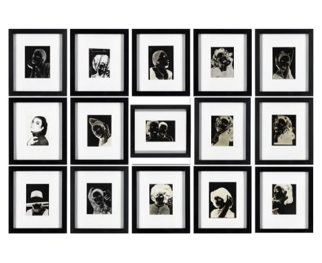 Andy Warhol, 1928 Pittsburgh – 1987 New YorkFÜNFZEHN FOTOGRAFISCHE ACETATE LADIES &amp; GENTLEMENDiverse Formate, davon vierz