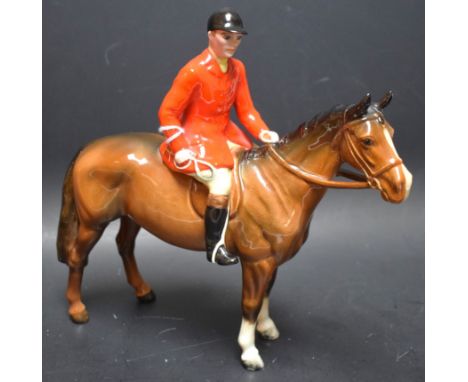 A Beswick model, Rider and Horse, second version, printed marks, 20cm high 