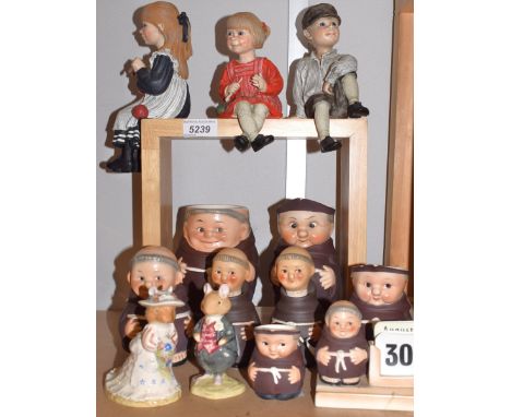 Ceramics - a Goebel Monk mug;  others, jugs, calendar, jar;  a Royal Doulton Brambly Hedge Dusty Dogwood;  another, Poppy Eye