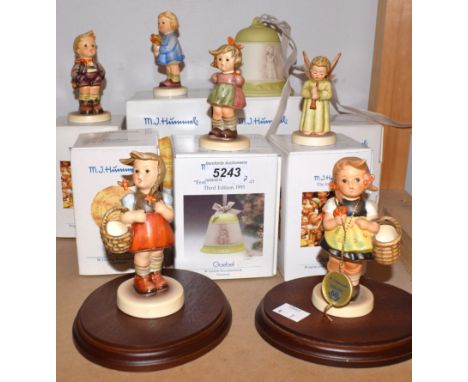 A Goebel Hummel figure, Little Shopper, Sister, Girl with Nosegay, Festive Harmony Flute, Care Free, Free Spirit; others (7)