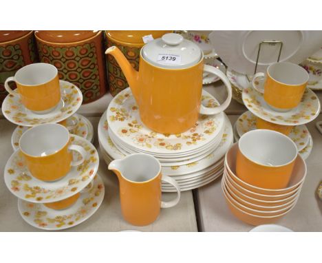 A Royal Doulton Sundance pattern tea service, for six, printed marks