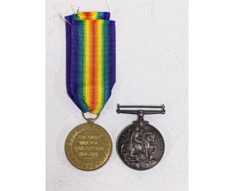 A WWI BWM & Victory two-medal campaign group named to L-33564 Gnr. W R Wise RA, Victory medal with ribbon Location:If there i