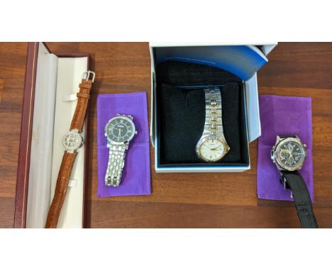 Three gents quartz wristwatches to include Montana, Seiko, Casio and a ladies CardinLocation:If there is no condition report 