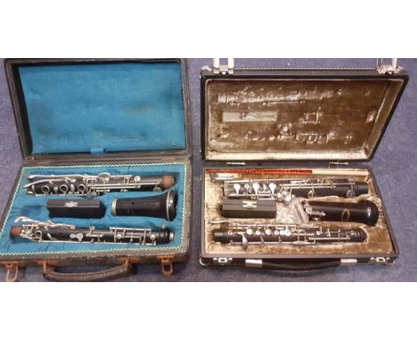 A Howarth oboe in fitted case and a Ligna oboe in fitted case. Location: 