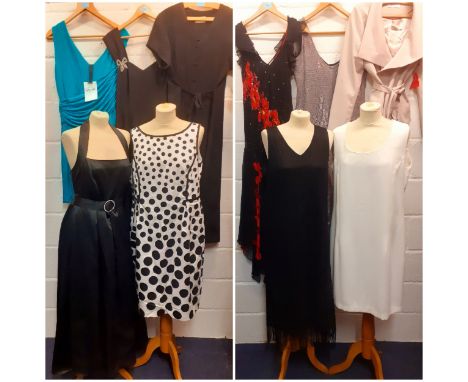 Ladies modern dresses and jackets, mainly sizes UK16-20, some unworn with original tags to include M&S, Chianti, Nightingales