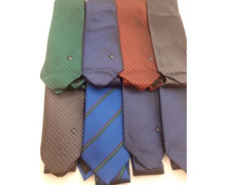 Christian Dior-Eight 1980's/90's 'Monsieur' gents ties in branded boxes. Location:If there is no condition report shown, plea