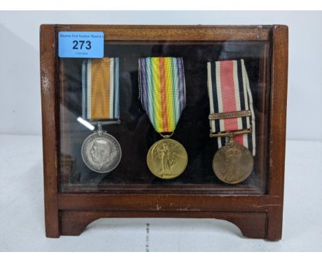 A WWI campaign medal group comprising BWM & Victory medal named to 33604 Pte. H Stevens R.Berks R, with his Police Special Co