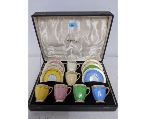 Spode cased Ryde pattern porcelain coffee cups and saucers set Location:If there is no condition report shown, please request