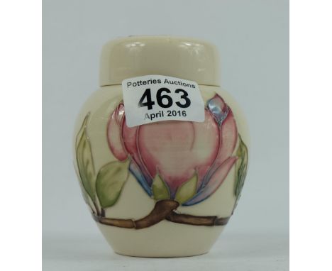 Moorcroft ginger jar & cover decorated in the magnolia design, height 11.5cm