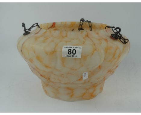 Art deco marbled glass ceiling lamp shade 