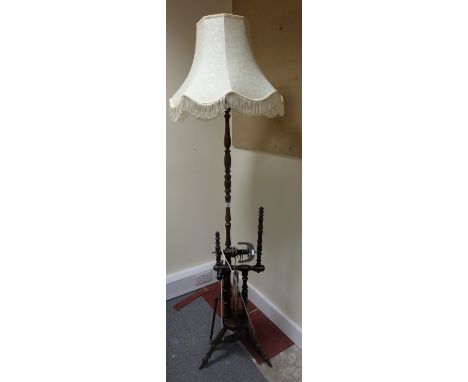 Standard lamp in the form of a spinning Jenny 