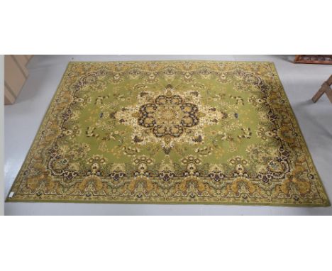 Large green living room carpet rug 2.8m x 2.0m