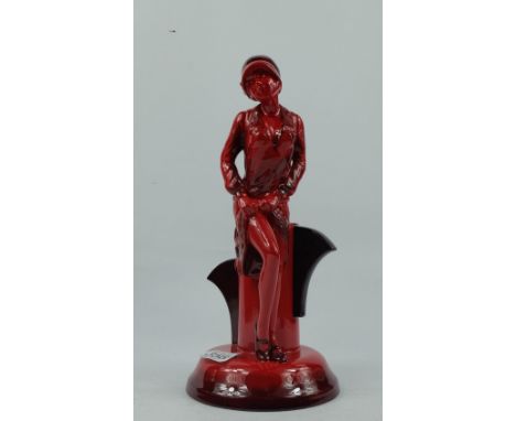 Peggy Davies Ruby Fusion figure of an Art Deco Lady 
