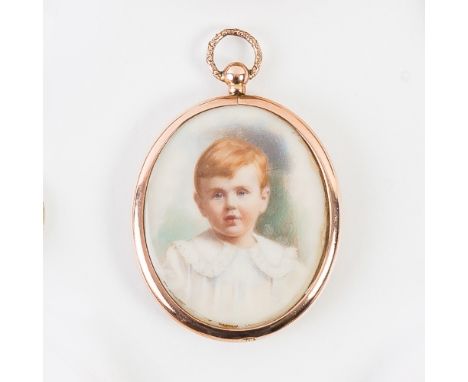 English School, circa 1900/Portrait of a Gentleman/head and neck/to the reverse a portrait of a young boy, head and shoulders