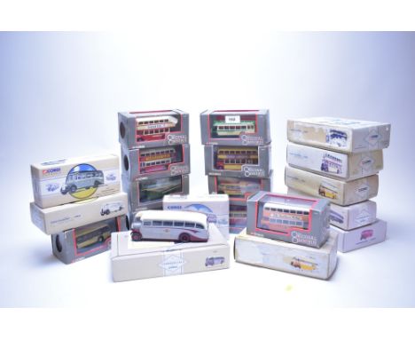 10 Corgi Classics bus models; and 10 original Omnibus models, all boxed and from late 1990's.