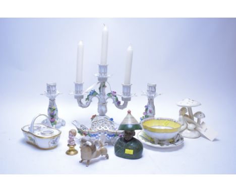 A quantity of assorted ceramic items, makers to include: Dresden; Royal Worcester; Naples; Spode; Noritake; and others.