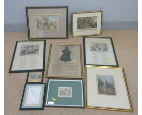 A collection of assorted prints, to include: The patriotic declaration for Queen Victoria; The choice of a wife; the choice o