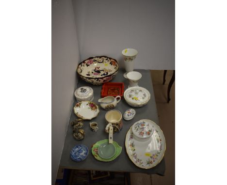 Ceramics, to include: a Mason's "Mandalay" satin bowl; Wedgwood "Mirabelle" pattern items; a Royal Albert Old Country Roses t