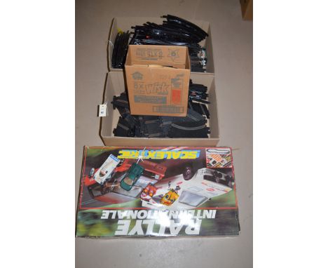Scalextric Rallye Internationale track and cars with original box. 