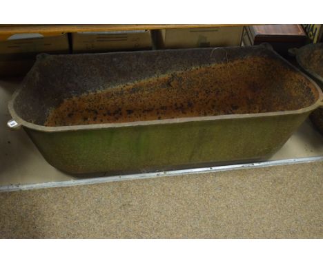A large cast iron trough, 116cms.