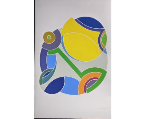 20th century Continental School, abstract, lithograph, signed in pencil, unframed, 91cm x 61cm