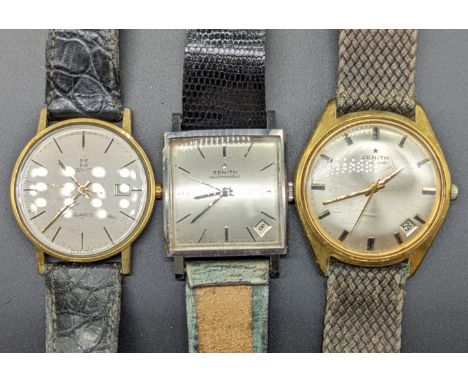 3 vintage Zenith gents watches