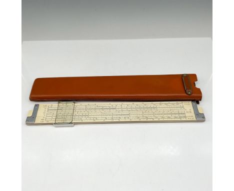 Engineers, students and scientists love this useful tool. Rule has a leather storage case included. K-E backstamp. Issued: c.
